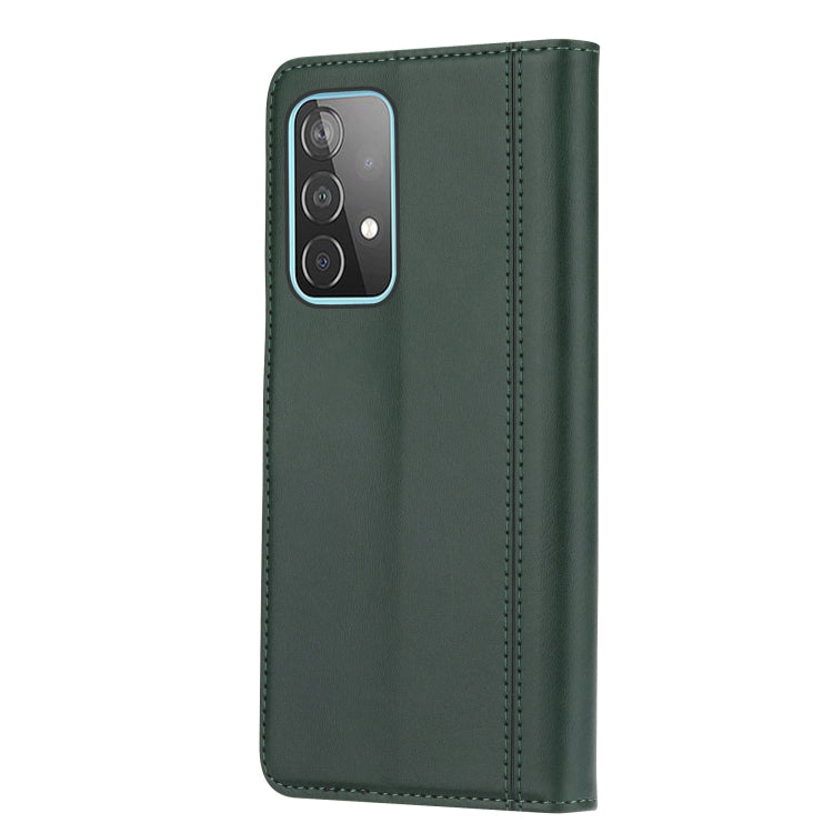 For Samsung Galaxy A52 5G / 4G Calf Texture Double Fold Clasp Horizontal Flip Leather Case with Photo Frame & Holder & Card Slots & Wallet