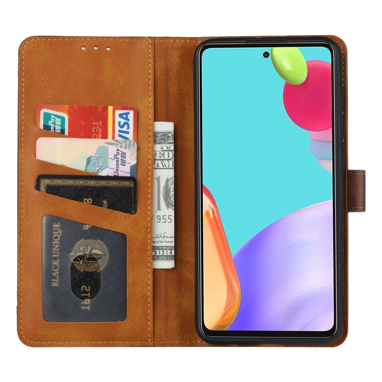For Samsung Galaxy A52 5G / 4G Calf Texture Double Fold Clasp Horizontal Flip Leather Case with Photo Frame & Holder & Card Slots & Wallet