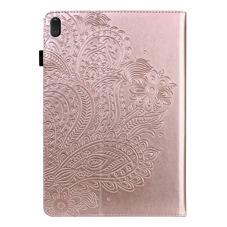 For Lenovo E10 Peacock Embossed Pattern TPU + PU Horizontal Flip Leather Case with Holder & Card Slots & Wallet & Sleep / Wake-up Function