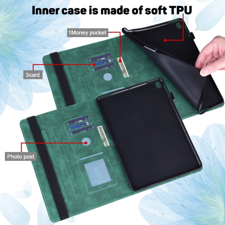 For Lenovo E10 Peacock Embossed Pattern TPU + PU Horizontal Flip Leather Case with Holder & Card Slots & Wallet & Sleep / Wake-up Function