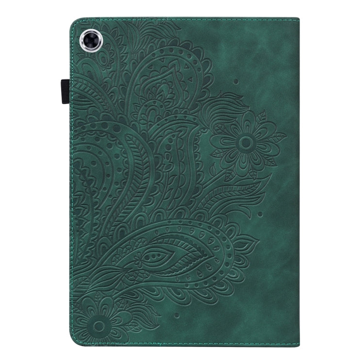 For Lenovo Tab M10 Plus TB-X606F Peacock Embossed Pattern TPU + PU Horizontal Flip Leather Case with Holder & Card Slots & Wallet & Sleep / Wake-up Function