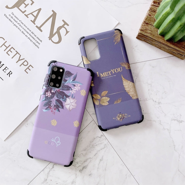 For Samsung Galaxy S20 IMD Leaf Pattern Shockproof TPU Protective Case