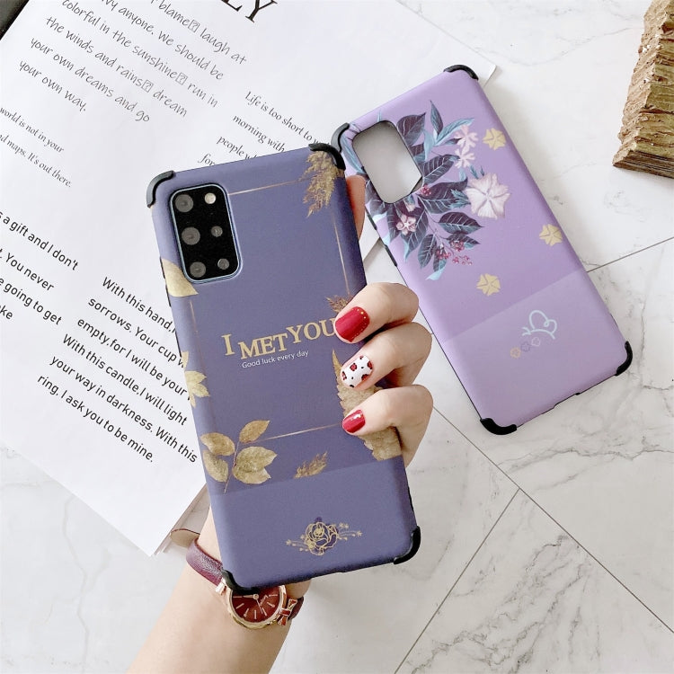 For Samsung Galaxy S20 IMD Leaf Pattern Shockproof TPU Protective Case