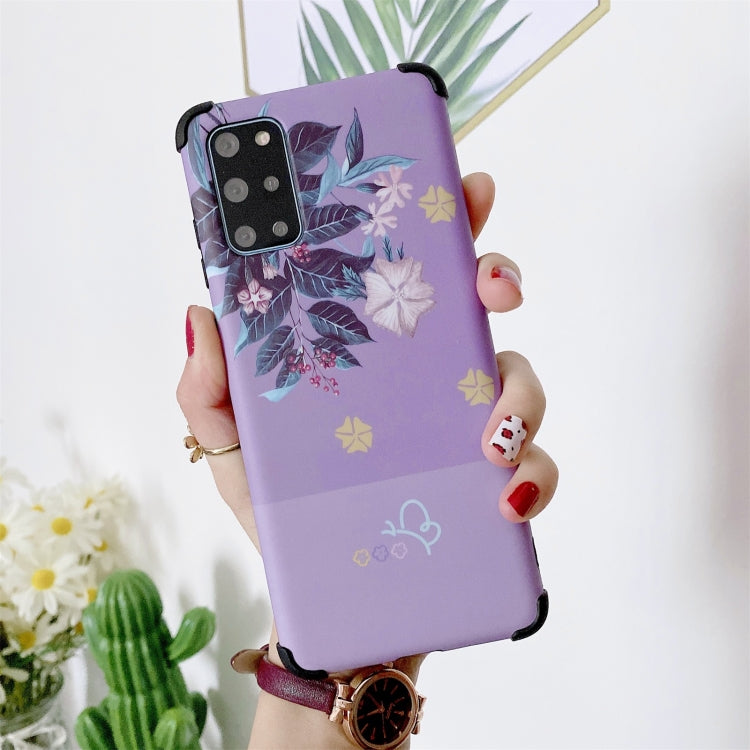 For Samsung Galaxy S20 Ultra IMD Leaf Pattern Shockproof TPU Protective Case