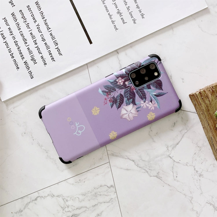 For Samsung Galaxy S20 Ultra IMD Leaf Pattern Shockproof TPU Protective Case