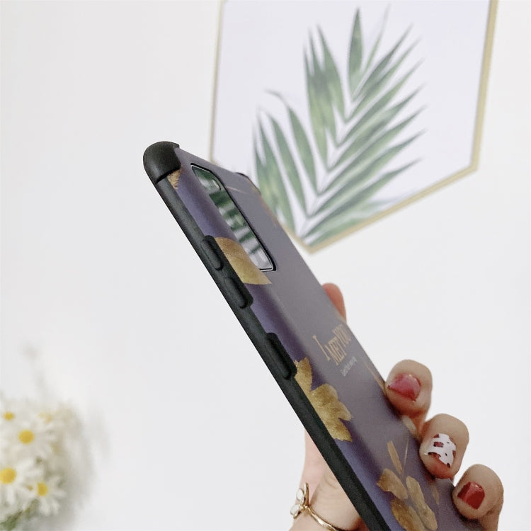 For Samsung Galaxy S20 Ultra IMD Leaf Pattern Shockproof TPU Protective Case