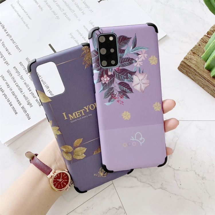For Samsung Galaxy S20 Ultra IMD Leaf Pattern Shockproof TPU Protective Case