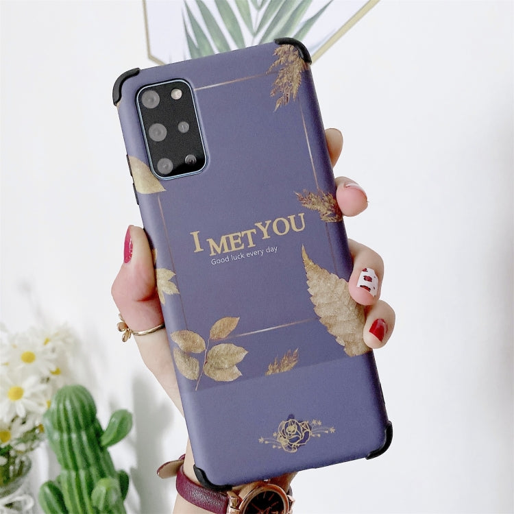 For Samsung Galaxy S20 Ultra IMD Leaf Pattern Shockproof TPU Protective Case