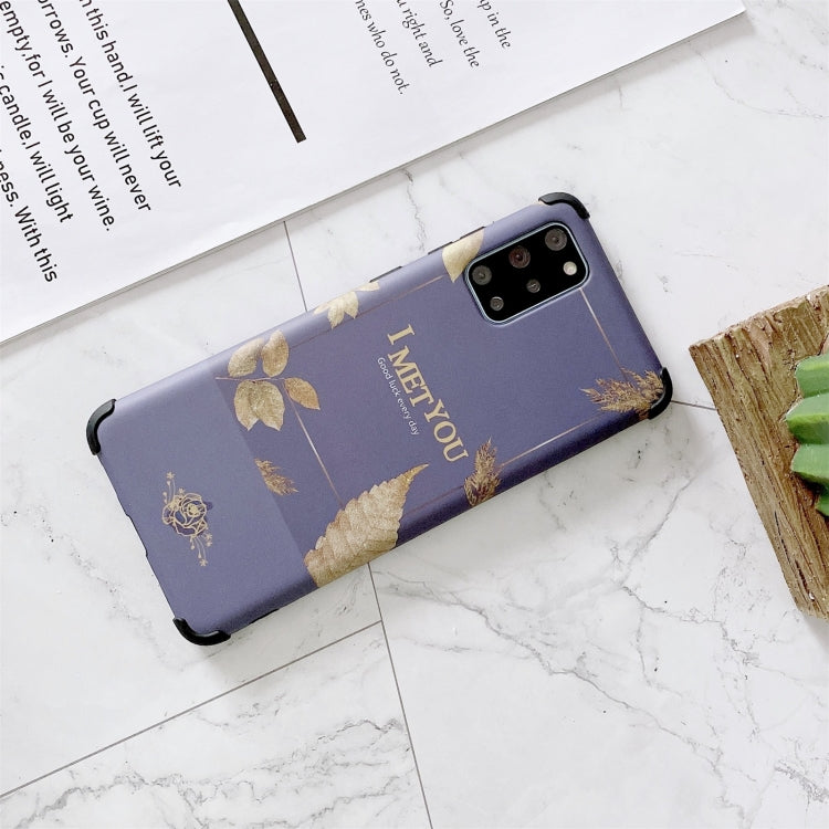 For Samsung Galaxy S20 Ultra IMD Leaf Pattern Shockproof TPU Protective Case