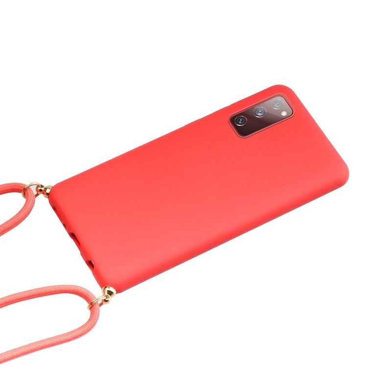 For Samsung Galaxy S20 FE Wheat Straw Material + TPU Protective Case with Lanyard