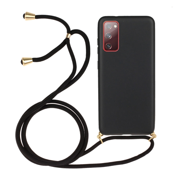 For Samsung Galaxy S20 FE Wheat Straw Material + TPU Protective Case with Lanyard