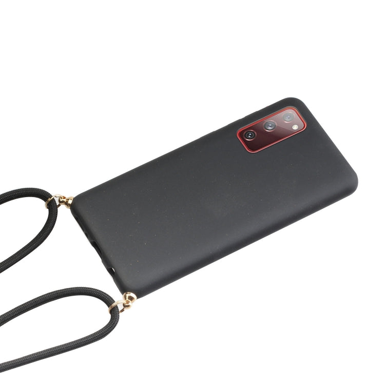 For Samsung Galaxy S20 FE Wheat Straw Material + TPU Protective Case with Lanyard