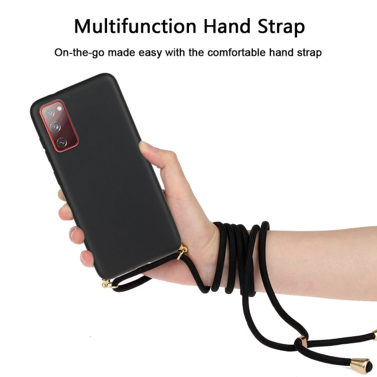 For Samsung Galaxy S20 FE Wheat Straw Material + TPU Protective Case with Lanyard