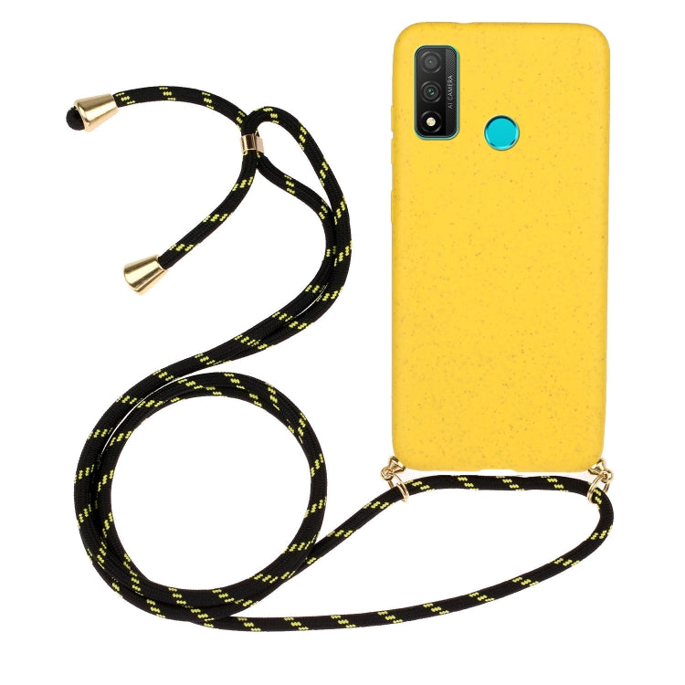 For Huawei P smart 2020 Wheat Straw Material + TPU Protective Case with Lanyard