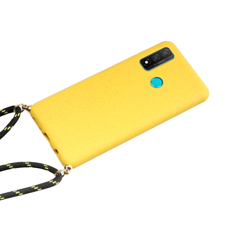 For Huawei P smart 2020 Wheat Straw Material + TPU Protective Case with Lanyard