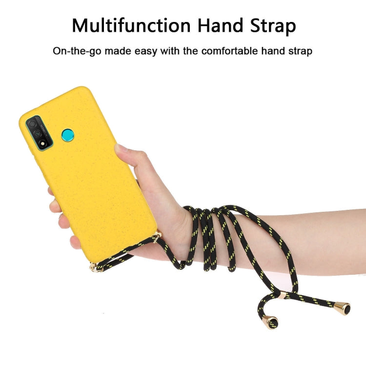 For Huawei P smart 2020 Wheat Straw Material + TPU Protective Case with Lanyard