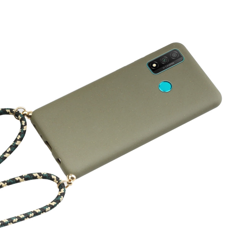 For Huawei P smart 2020 Wheat Straw Material + TPU Protective Case with Lanyard