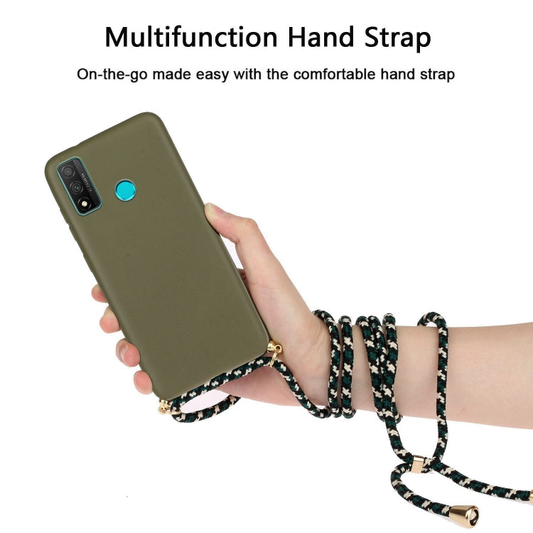 For Huawei P smart 2020 Wheat Straw Material + TPU Protective Case with Lanyard