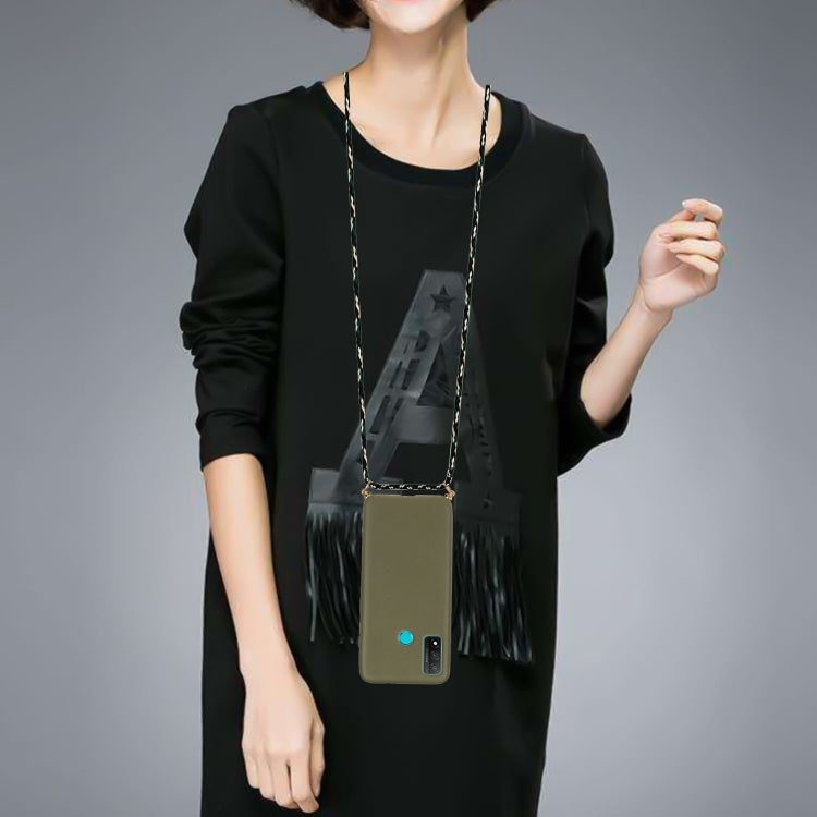 For Huawei P smart 2020 Wheat Straw Material + TPU Protective Case with Lanyard