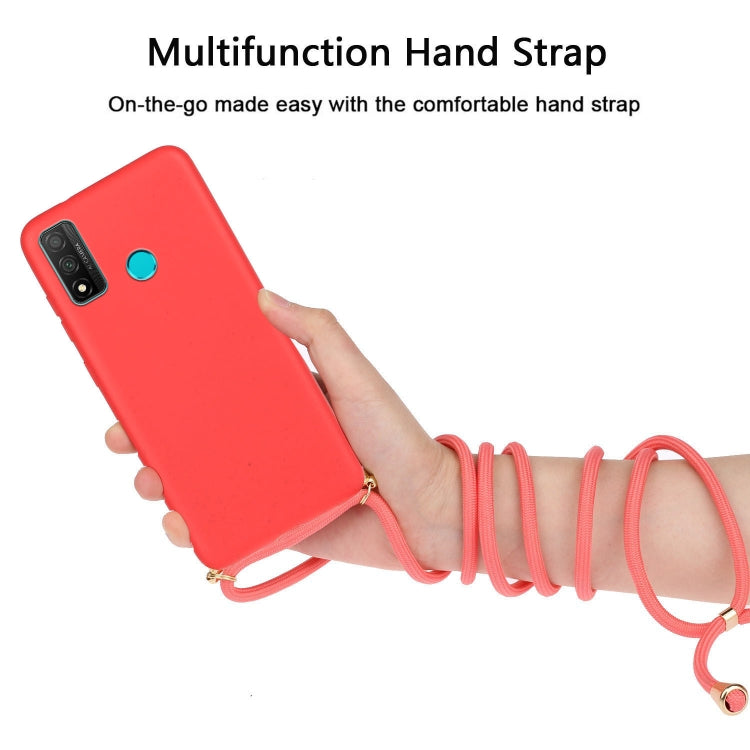 For Huawei P smart 2020 Wheat Straw Material + TPU Protective Case with Lanyard