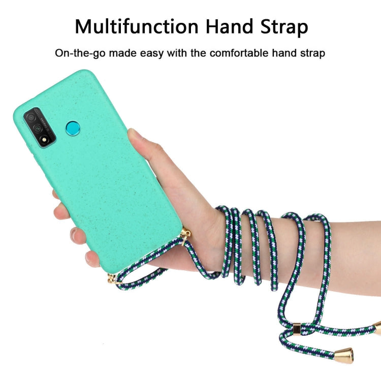 For Huawei P smart 2020 Wheat Straw Material + TPU Protective Case with Lanyard