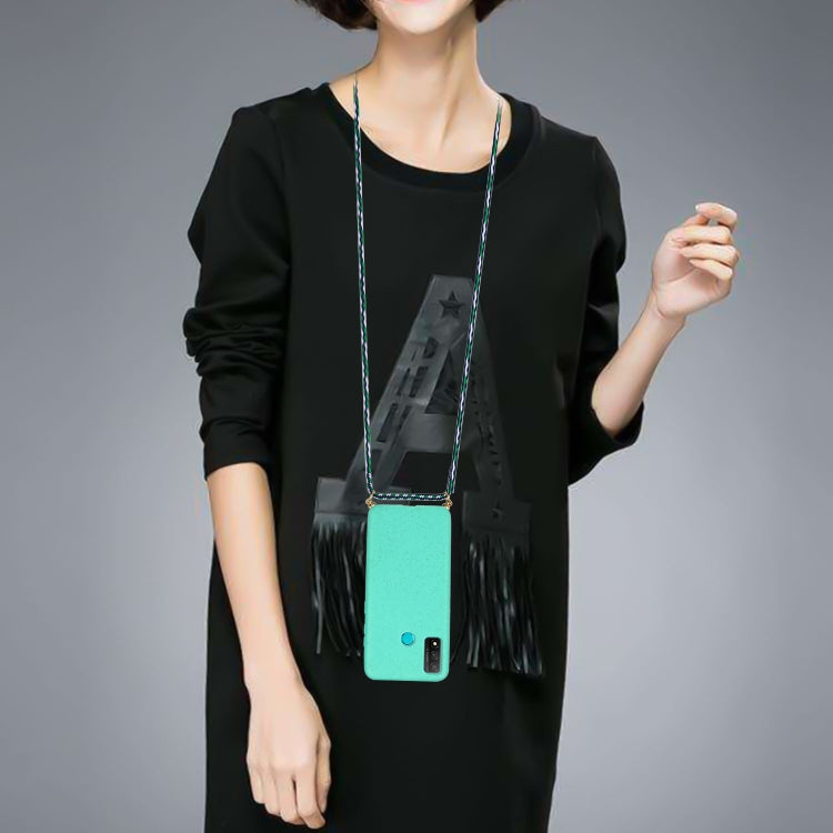 For Huawei P smart 2020 Wheat Straw Material + TPU Protective Case with Lanyard