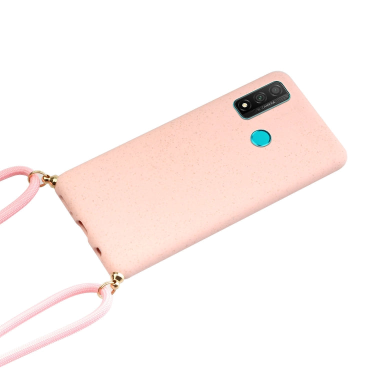 For Huawei P smart 2020 Wheat Straw Material + TPU Protective Case with Lanyard