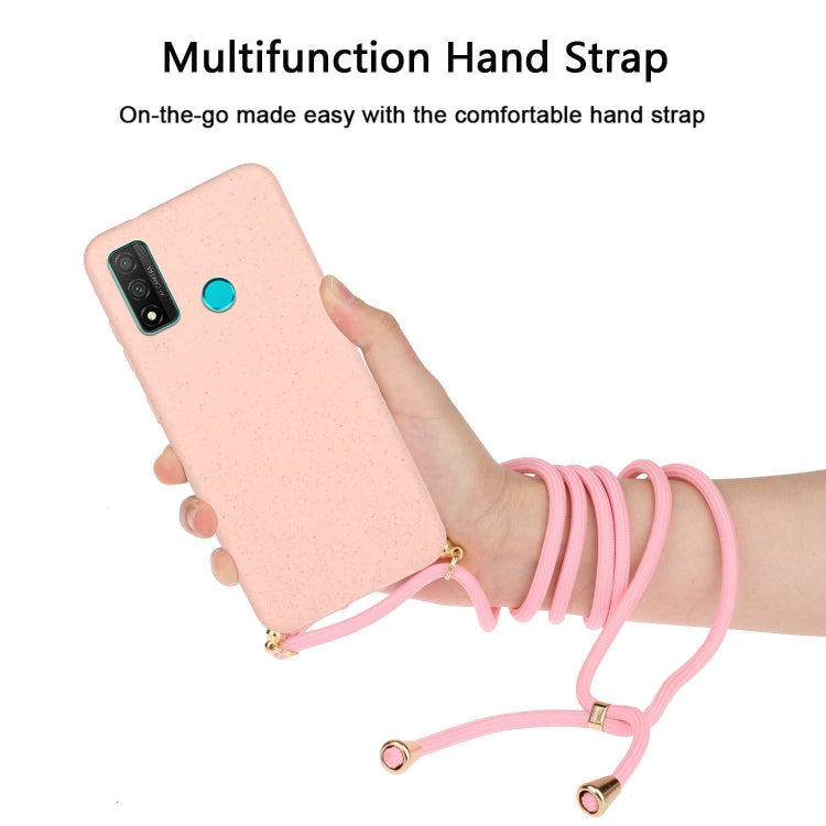 For Huawei P smart 2020 Wheat Straw Material + TPU Protective Case with Lanyard