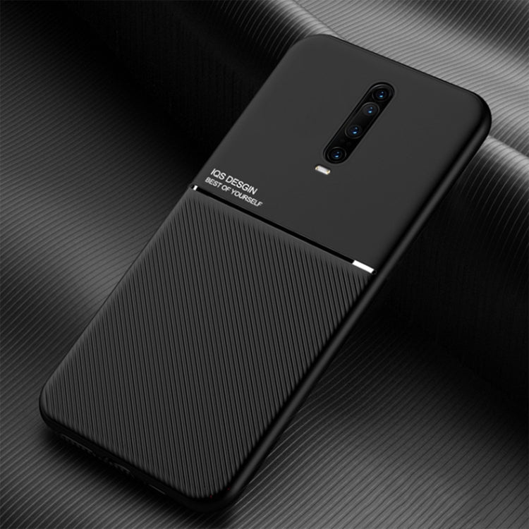 For Xiaomi Redmi K30 Classic Tilt Strip Grain Magnetic Shockproof PC + TPU Case