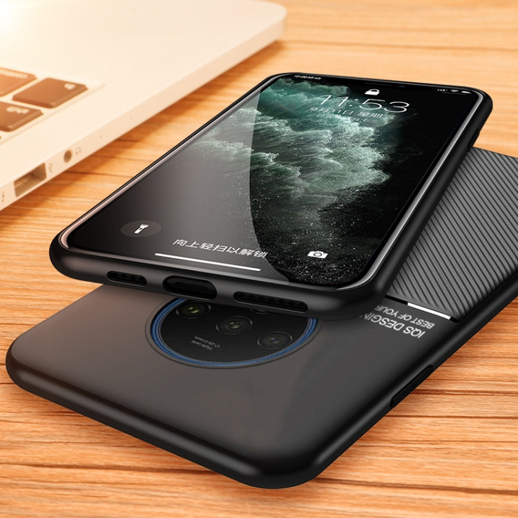 For OnePlus 7T Classic Tilt Strip Grain Magnetic Shockproof PC + TPU Case