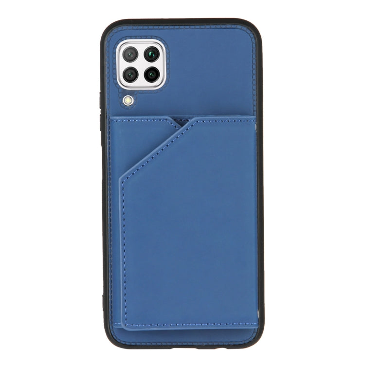 For Huawei P40 Lite & Nova 6 SE Skin Feel PU + TPU + PC Back Cover Shockproof Case with Card Slots & Holder & Photo Frame