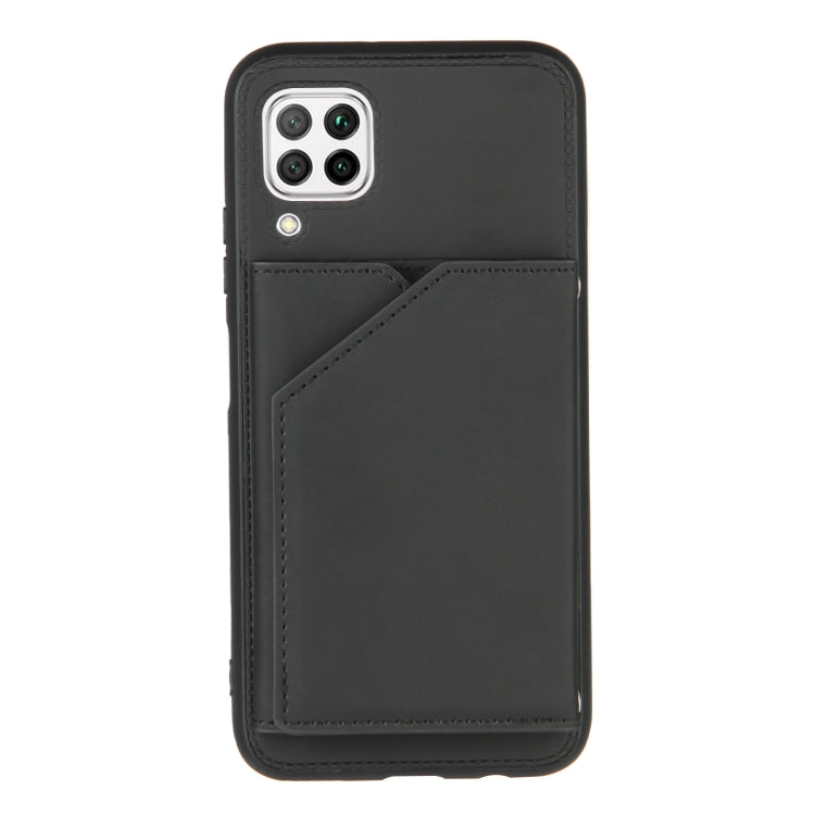 For Huawei P40 Lite & Nova 6 SE Skin Feel PU + TPU + PC Back Cover Shockproof Case with Card Slots & Holder & Photo Frame