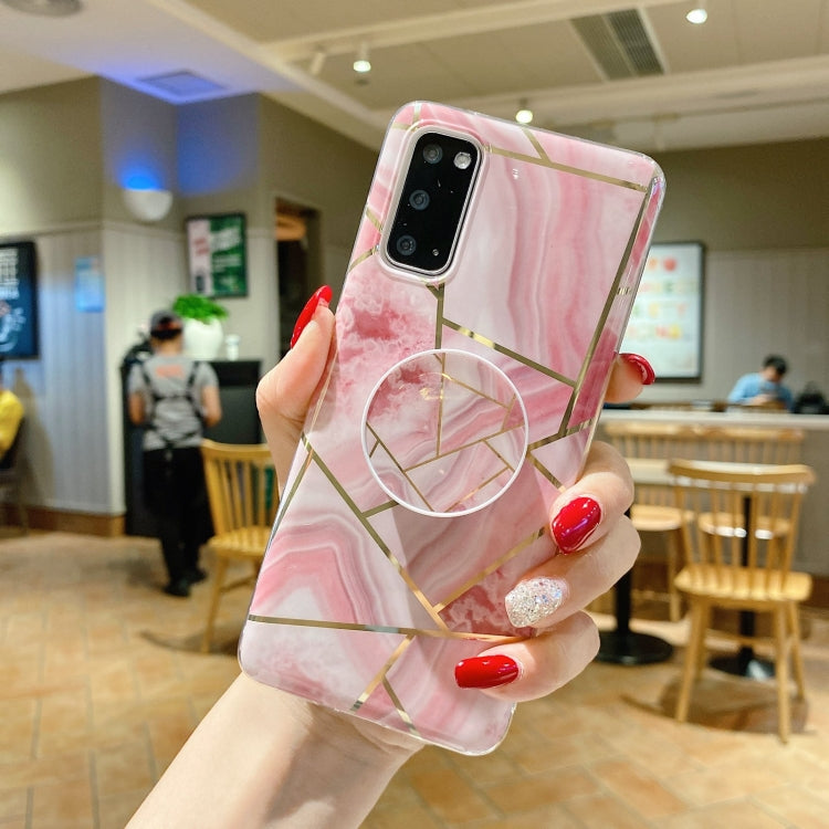 Marble Pattern Shockproof Protective Case with  Holder For Samsung Galaxy S20 FE