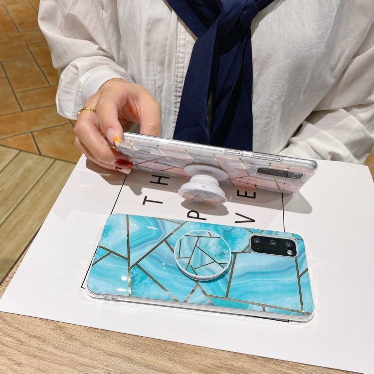 Marble Pattern Shockproof Protective Case with  Holder For Samsung Galaxy S20 FE