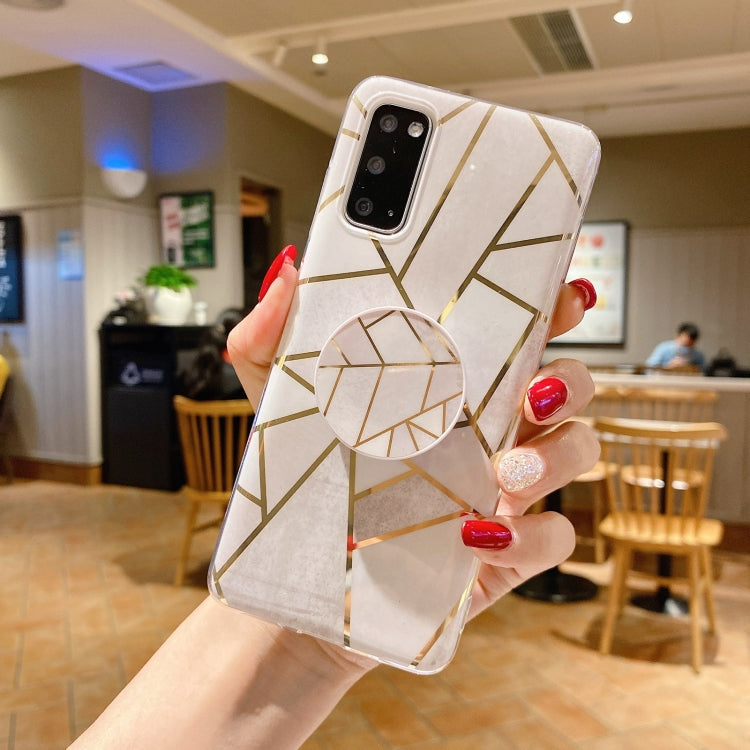 Marble Pattern Shockproof Protective Case with  Holder For Samsung Galaxy S20 FE