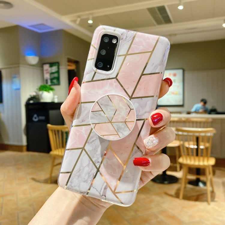 Marble Pattern Shockproof Protective Case with  Holder For Samsung Galaxy S20 FE