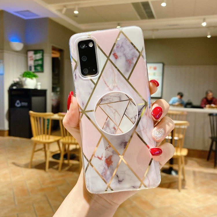 Marble Pattern Shockproof Protective Case with  Holder For Samsung Galaxy S20 FE