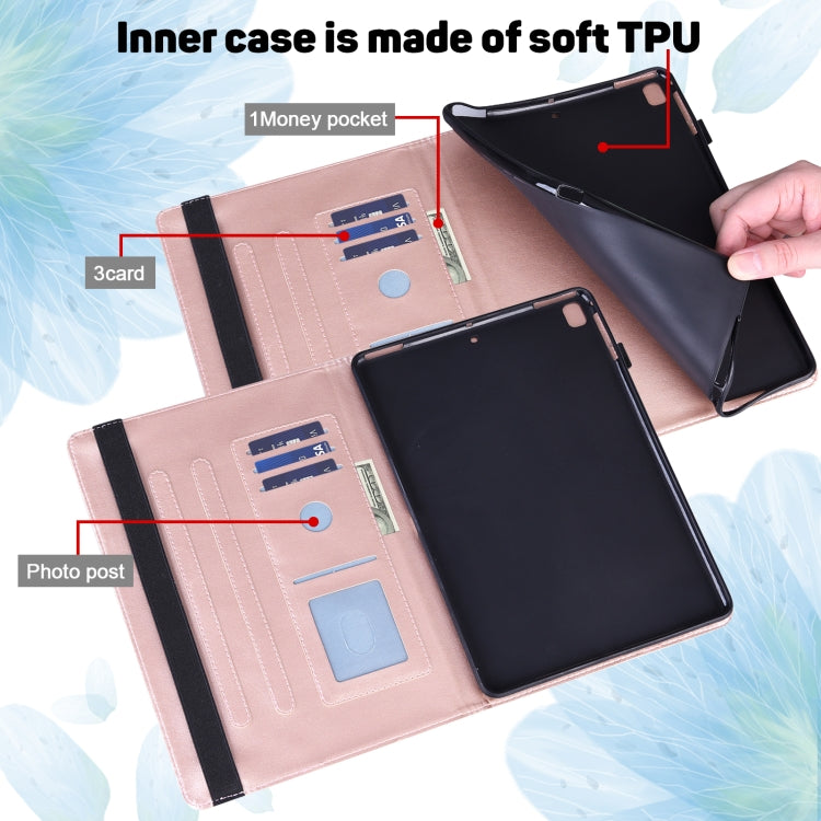Peacock Embossed Pattern TPU + PU Horizontal Flip Leather Case with Holder & Card Slots & Wallet & Sleep / Wake-up Function For iPad mini (2019) / mini 4 / mini 3 / mini 2 / mini