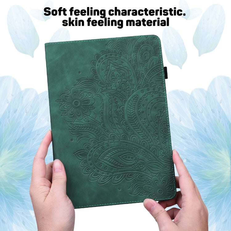 Peacock Embossed Pattern TPU + PU Horizontal Flip Leather Case with Holder & Card Slots & Wallet & Sleep / Wake-up Function For iPad mini (2019) / mini 4 / mini 3 / mini 2 / mini