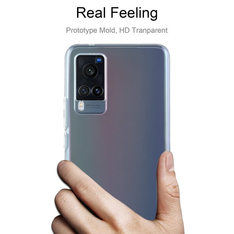 For vivo X60 0.75mm Ultra-thin Transparent TPU Soft Protective Case