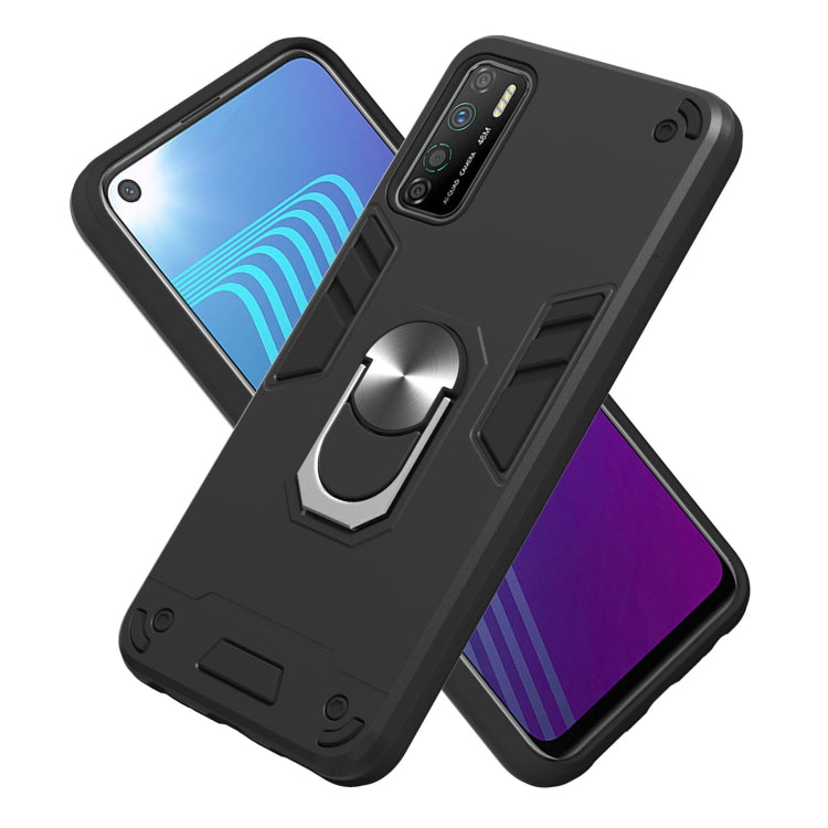 For Infinix Note 7 Lite Armour Series PC + TPU Protective Case with Ring Holder