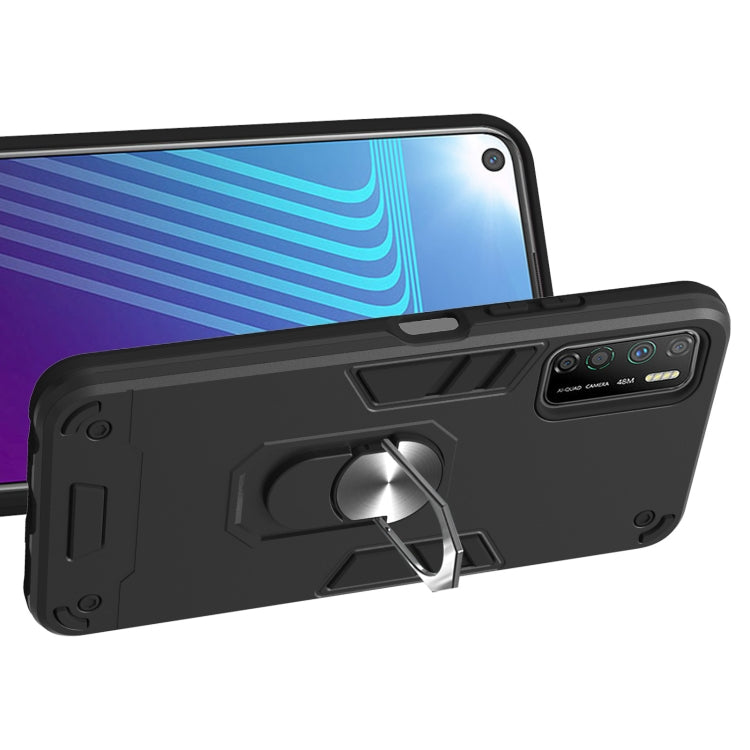 For Infinix Note 7 Lite Armour Series PC + TPU Protective Case with Ring Holder