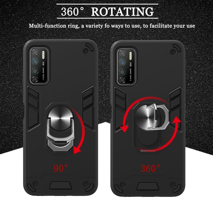For Infinix Note 7 Lite Armour Series PC + TPU Protective Case with Ring Holder