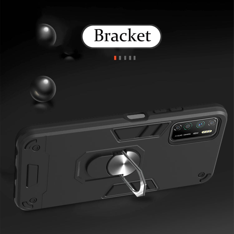 For Infinix Note 7 Lite Armour Series PC + TPU Protective Case with Ring Holder