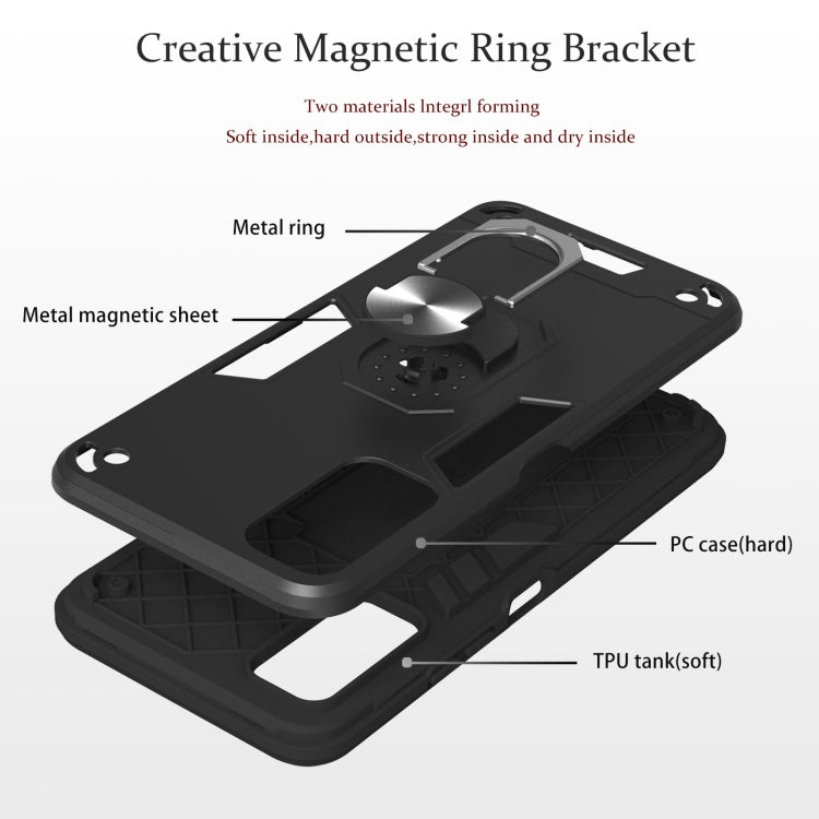 For Infinix Note 7 Lite Armour Series PC + TPU Protective Case with Ring Holder