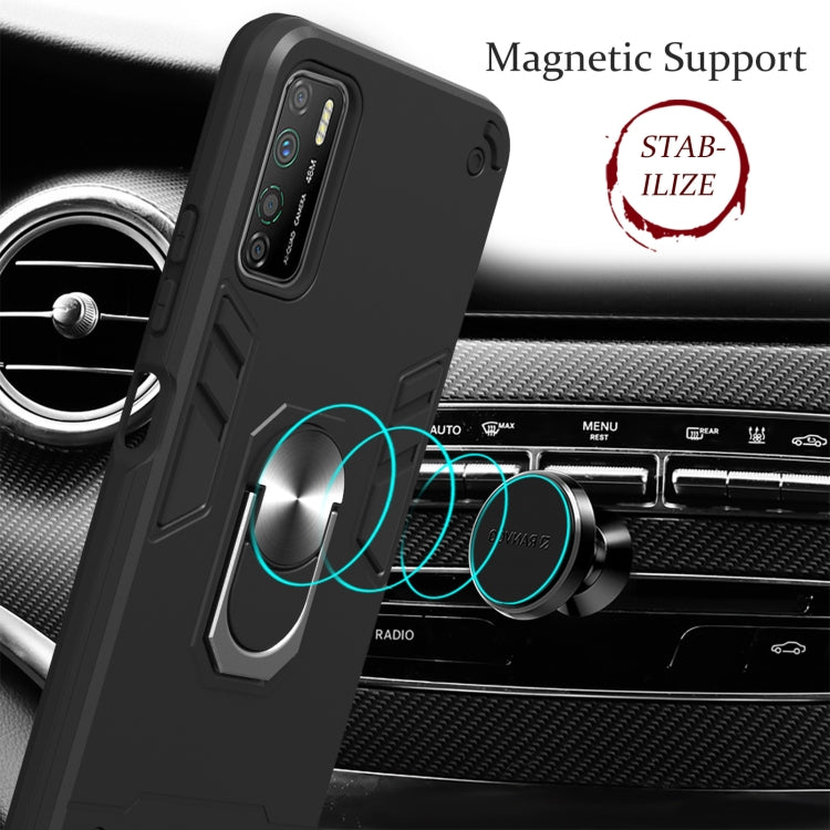 For Infinix Note 7 Lite Armour Series PC + TPU Protective Case with Ring Holder