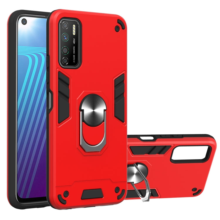 For Infinix Note 7 Lite Armour Series PC + TPU Protective Case with Ring Holder
