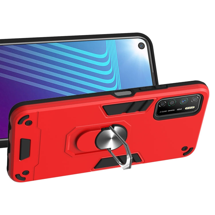 For Infinix Note 7 Lite Armour Series PC + TPU Protective Case with Ring Holder