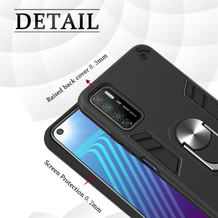 For Infinix Note 7 Lite Armour Series PC + TPU Protective Case with Ring Holder