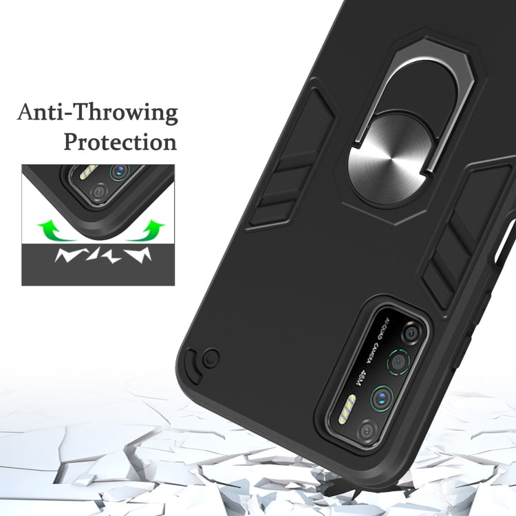 For Infinix Note 7 Lite Armour Series PC + TPU Protective Case with Ring Holder